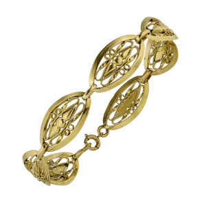 Bracelet 7 maillons filigranés vers 1920