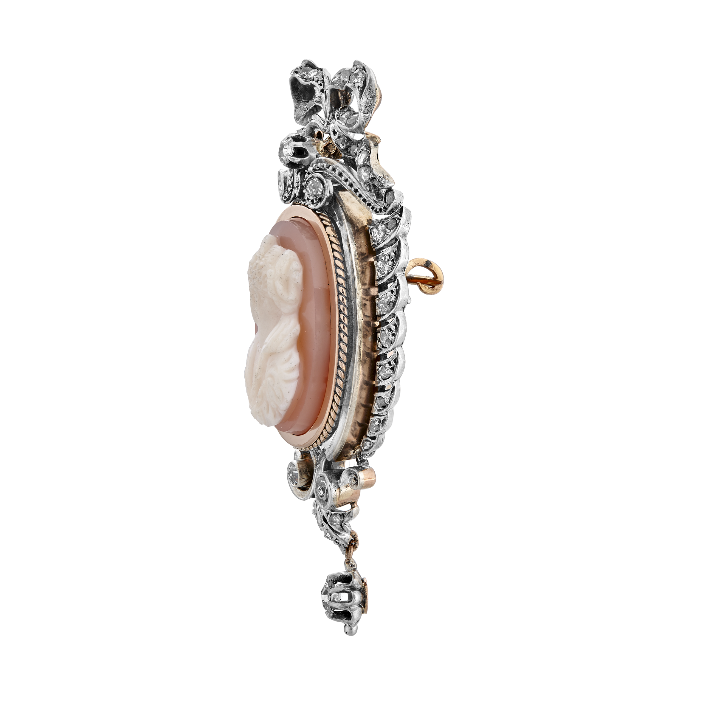 Broche camé cornaline vers 1860 Gerphagnon